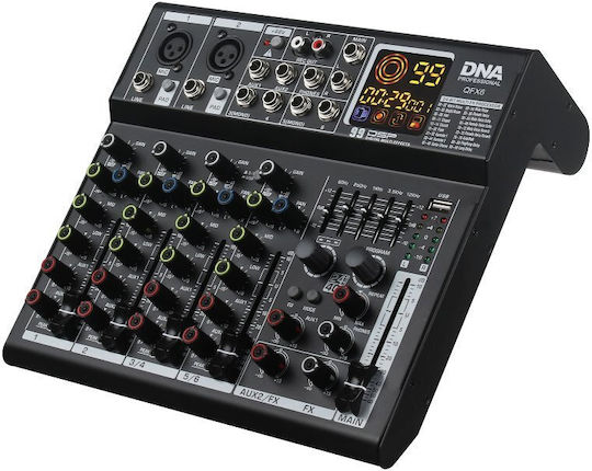 Denon DNA QFX6 Consolă Analogică 6 Canale cu Putere Fantomă & 2 Intrări XLR & Bluetooth