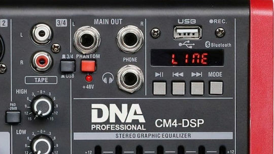 DNA CM4-DSP Consolă Digitală 4 Canale / 15 Intrări XLR & Bluetooth