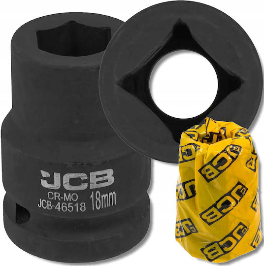 Jonnesway Long Impact Socket 6-Point 1/2" 18mm Cr-Mo