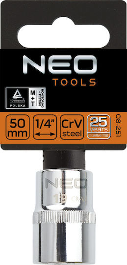 Neo Tools Καρυδάκι Εξάγωνο με Καρέ Υποδοχής 1/2" Διάμετρος 1/2"