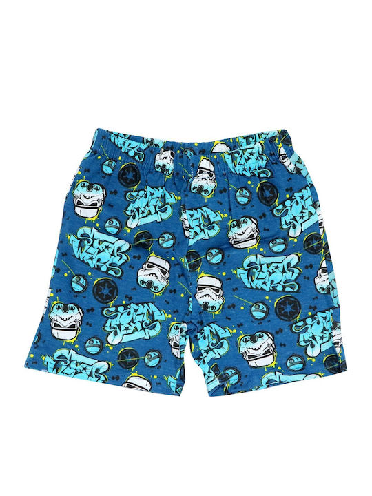 Disney Kinder Schlafanzug Sommerlich Baumwoll Marineblau Star Wars