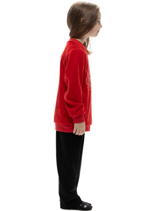 Galaxy Kids' Pajamas Winter Cotton red