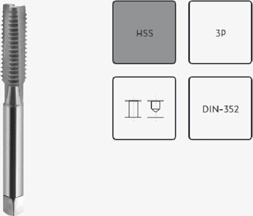 Threading Tap M7 Ngmm/1 Din-352d 6h HSS