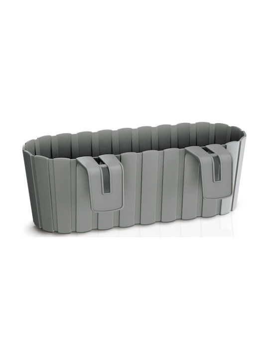 Prosperplast Pot Boardee Hook Planter Box Plastic Gray 38.3x21.2x13cm.