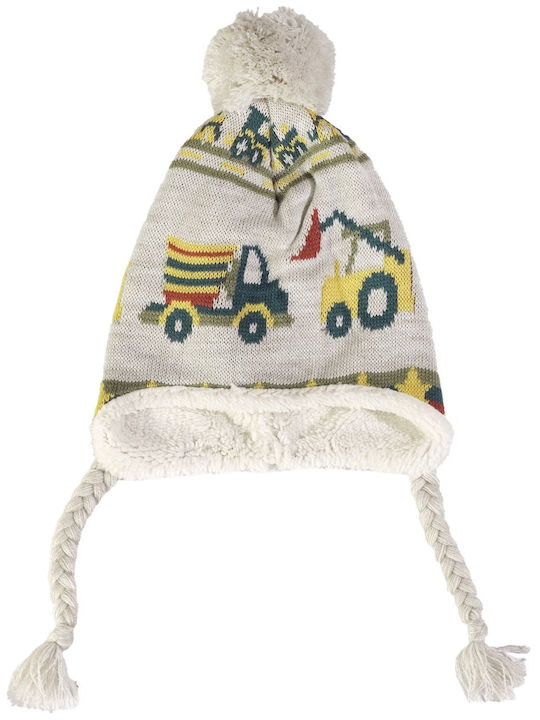 Kinder Mütze Set mit Handschuhe Gestrickt Mehrfarbig