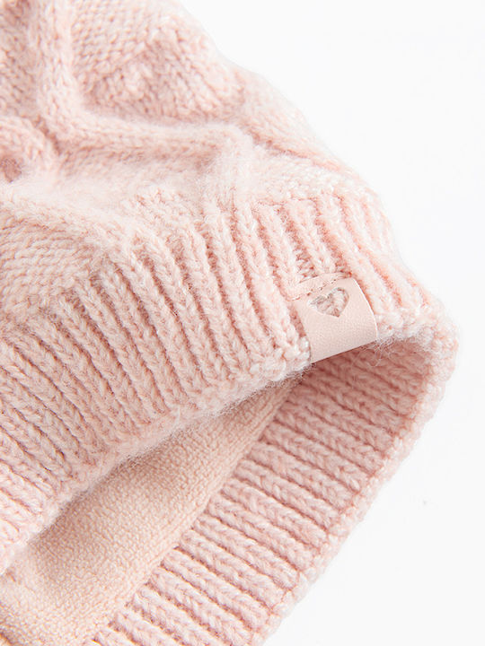 Kids Knitted Neck Gaiter Pink