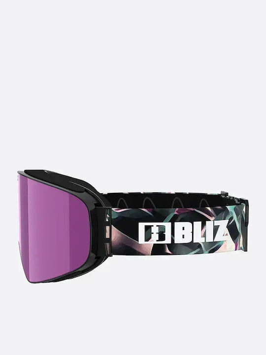 Bliz Μάσκα Σκι & Snowboard Ενηλίκων Ροζ με Φακό σε Μαύρο Χρώμα