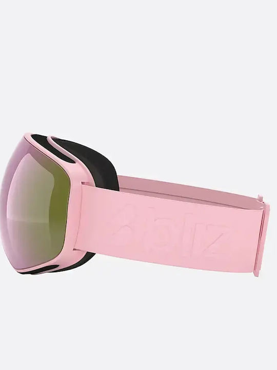Bliz Ski & Snowboard Goggles Kids Pink with Lens in Pink Color