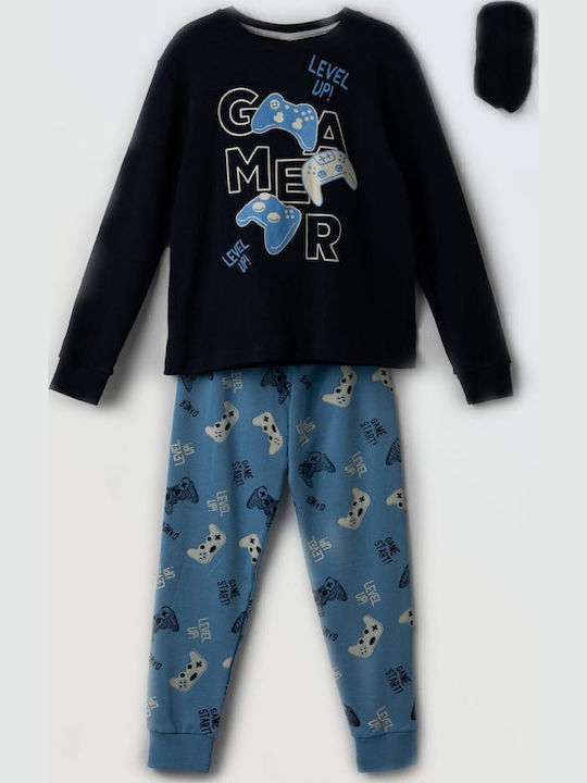 Hashtag Pijama pentru copii De iarnă Albastru marin