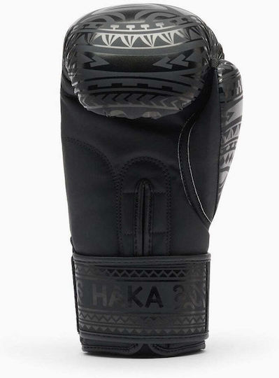 Leone 1947 Haka Boxhandschuhe aus Synthetikleder für Kampf Schwarz