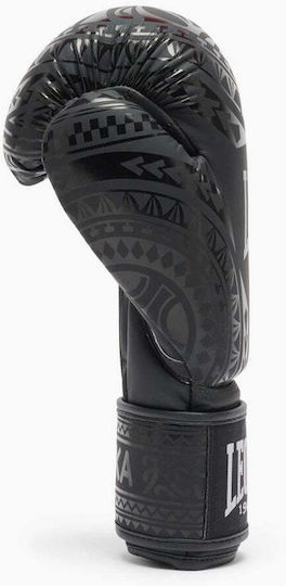 Leone 1947 Haka Boxhandschuhe aus Synthetikleder für Kampf Schwarz