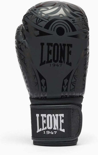 Leone 1947 Haka Boxhandschuhe aus Synthetikleder für Kampf Schwarz
