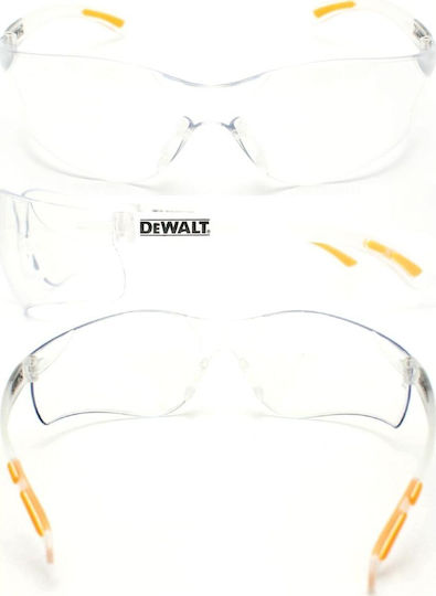 Dewalt Contractor Safety Glasses for Protection with Transparent Lenses 1pcs