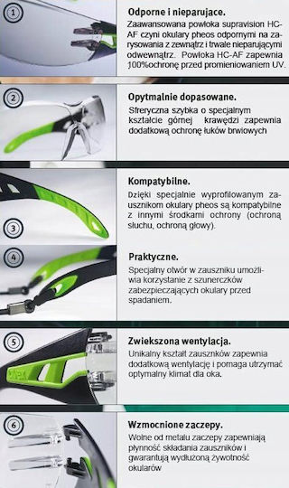 Ochelari de protecție Uvex Pheos Galbeni