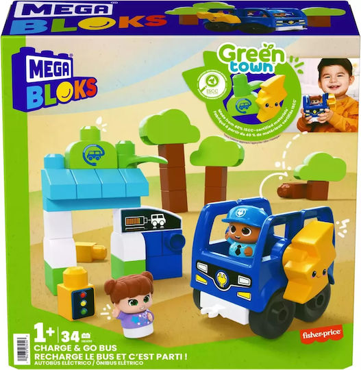 Mega Bloks Cuburi de Construit Pentru 1.5+ Ani 34 Bucăți