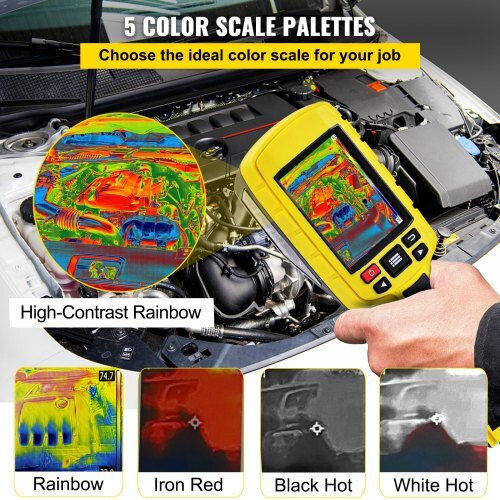 Vevor YHW3600PIXELSR71KV0 Handheld Thermal Camera mit Bildschirm 2.8" für Temperaturen von -20°C bis 500°C