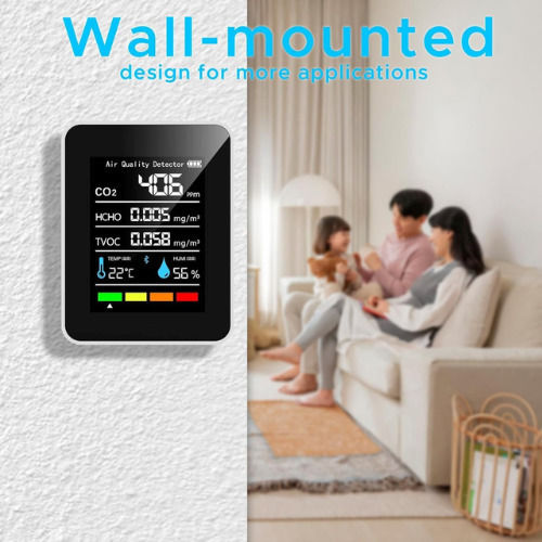 Digital Air Quality Monitor 5 In 1 Zn-mt05 CO2 Air Quality Temperature Humidity Meter 1200mAh