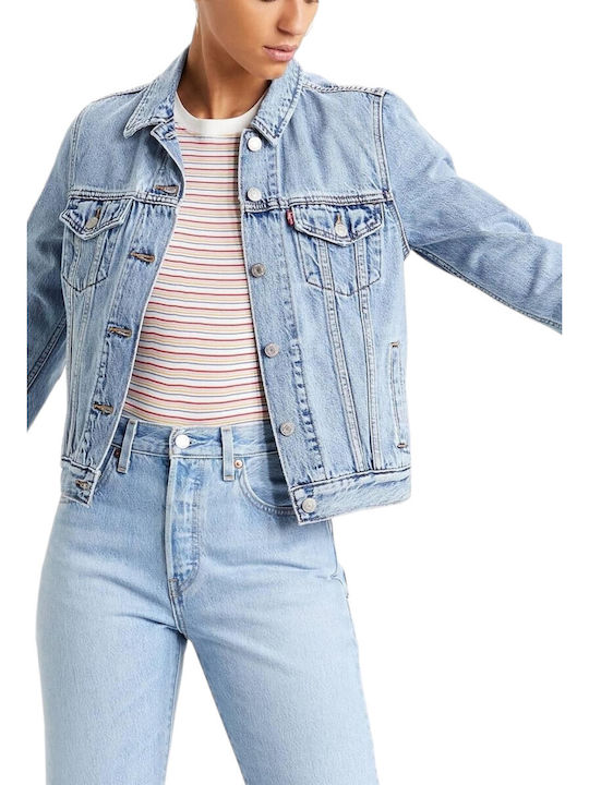 Original Trucker Scurtă Jachetă de femei din denim Blue