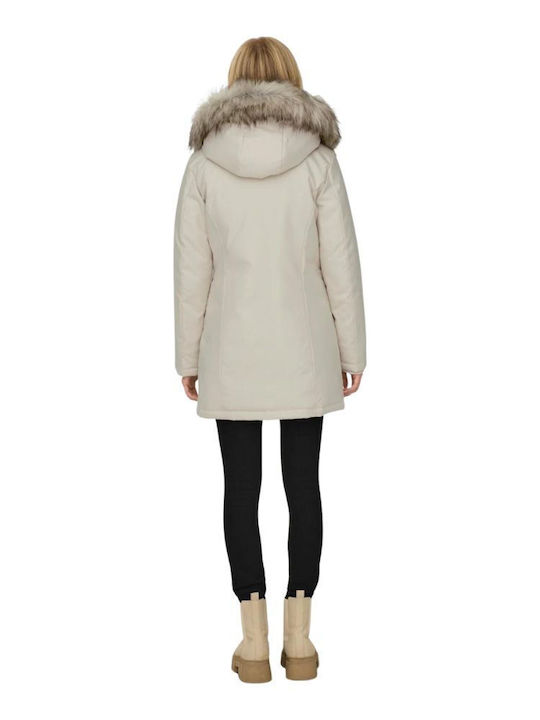 Kurz Damen Parka Jacke für Winter Moonbeam