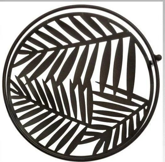 Atmosphera Leaf Βάση Γλάστρας Μεταλλική Μαύρη 49x22x66εκ.