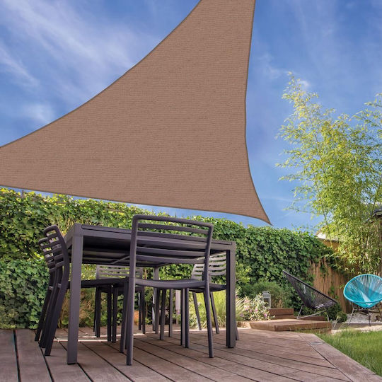 Showood Sunshade Triangular Awning Triangle Shade Sail Brown 3m