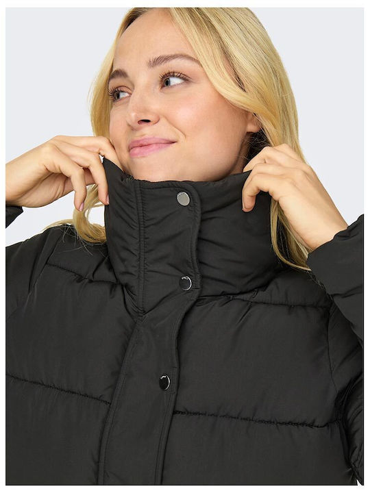 Kurz Damen Puffer Jacke Schwarz