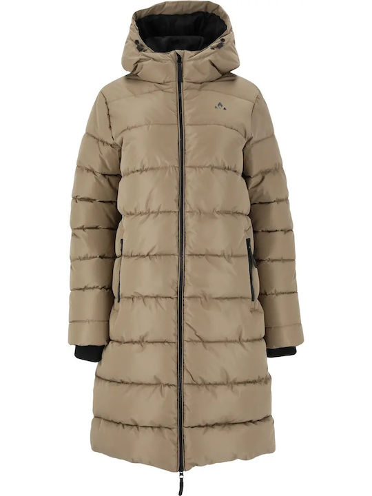 Lang Damen Puffer Jacke Wasserdicht für Winter Fallen Rock