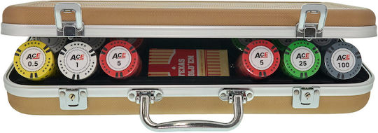 Pokeritems Set von 300 nummerierten Pokerchips 14gr in Koffer