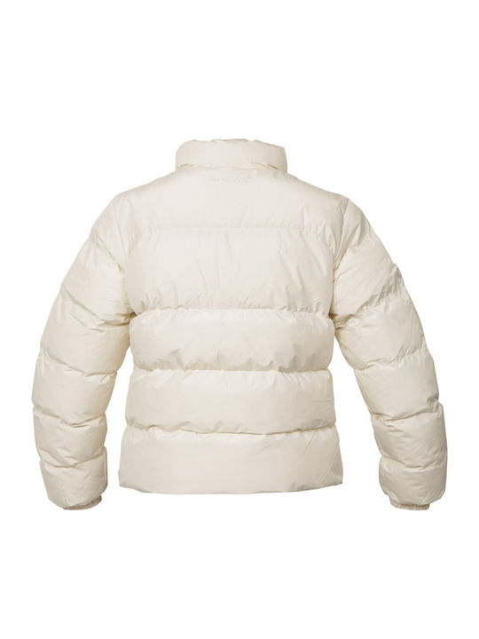 Jachetă de femei Puffer Waterproof Offwhite