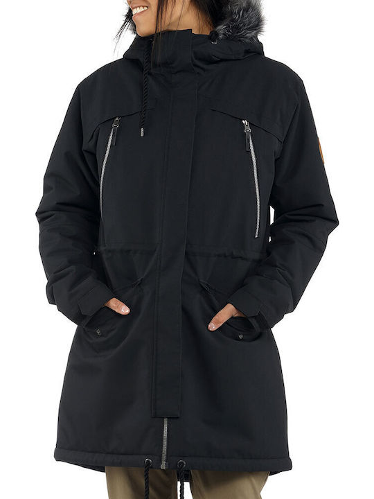 Scurtă Jachetă de femei Puffer Negru