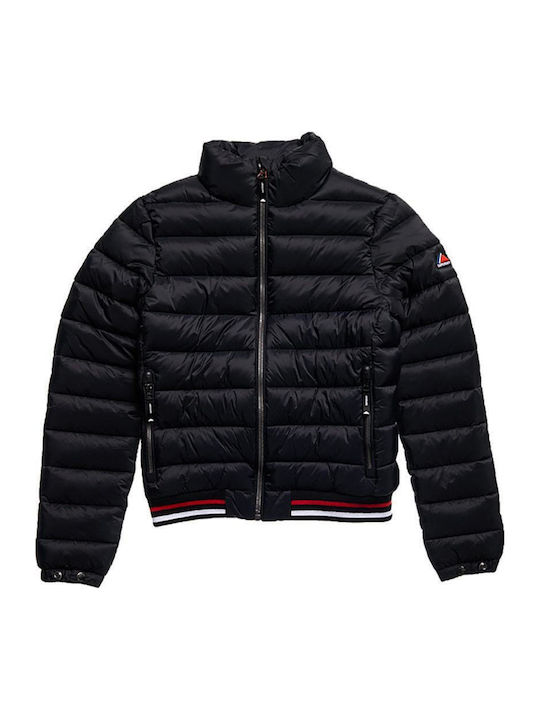 Fuji Women's Short Puffer Jacket for Winter Black