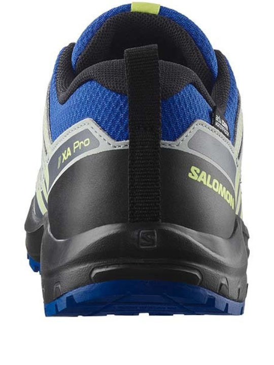 Kids Hiking Shoes Xa Pro V8 Waterproof Blue