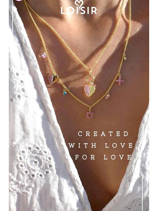 Loisir Princess Necklace With Pink Gold Plating Loisir Princess Necklace With Pink Gold Plating