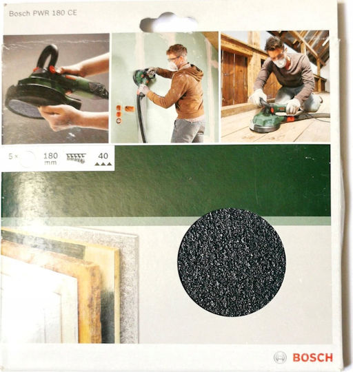 Bosch Γυαλόχαρτο K180 / K40 Σετ 5τμχ