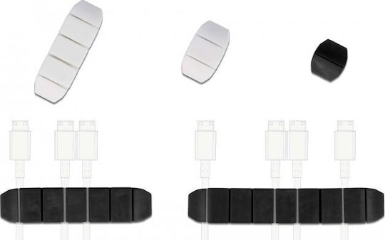Cable Clips Delock Cable Holder Trapezoidal Self-adhesive Combo Set 10