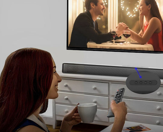 Mozos Theater Саундбар 2.1 Bluetooth и HDMI 100W с Безжичен Субуфер и Дистанционно Черен