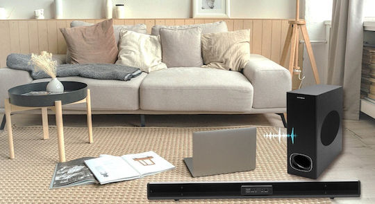 Hyundai Soundbar 2.1 Bluetooth και HDMI 50W με Τηλεχειριστήριο Μαύρο SB940B