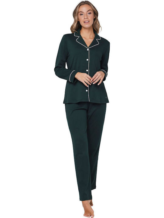 Pastunette Winter Damen Pyjama-Set Schwarz