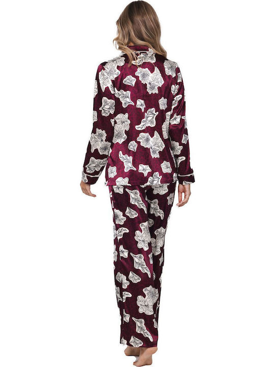 Pastunette Winter Damen Pyjama-Set Rot