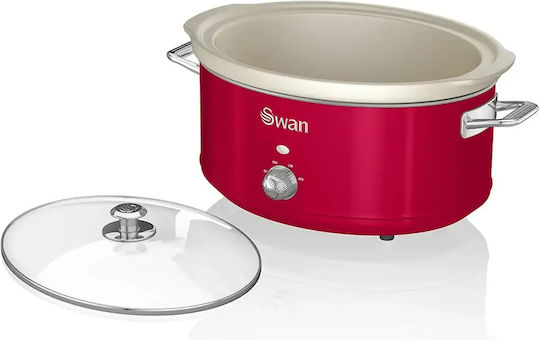Swan Retro Electrică Cazan 320W cu Capacitate 6.5lt Roșie