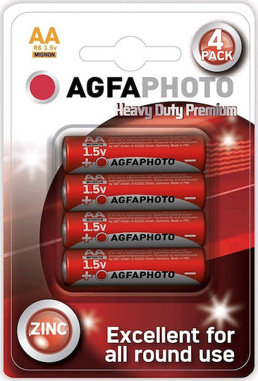 AgfaPhoto Цинкови батерии Цинк AA 1.5V 4бр