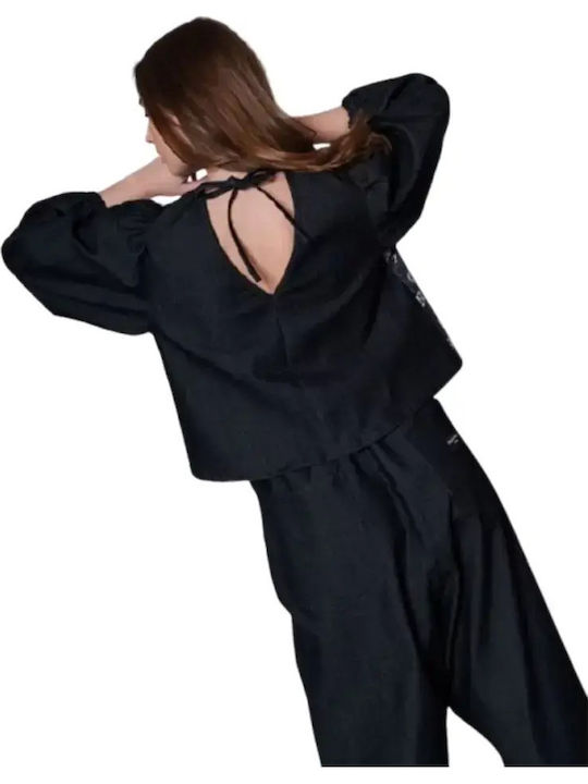 Women's Fabric Trousers Black