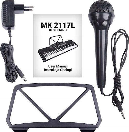 Mk Keyboard 2117L with 61 Keys with Music Stand Black