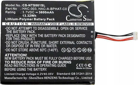 Cameron Sino Rechargeable Battery 3600mah For Nintendo Switch/cs-nts001sl