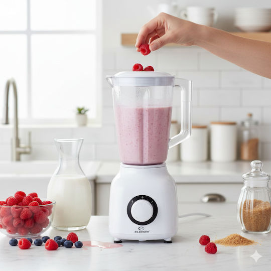 Elekom Blender with Plastic Jug 1.5 lt 600W Gray