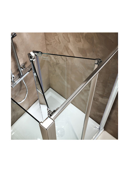 Devon Primus Plus Bi Fold Bi Cabin for Shower with Foldable Door 92x185cm Clear Glass