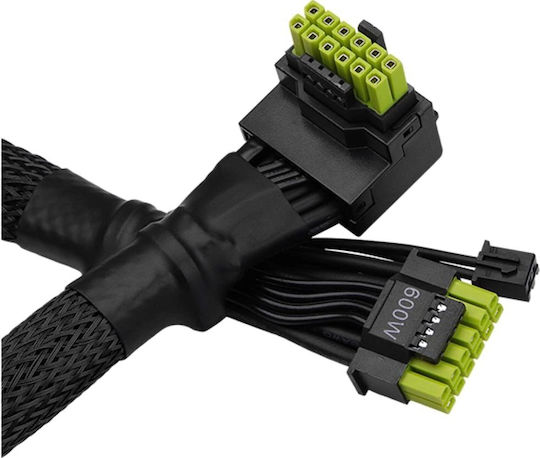 Asrock Netzkabel 12v-2x6 600w L-Typ 90° 70 cm Schwarz 90-ucx060-71xcab