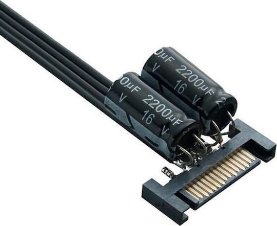 Silverstone 15-Pin Sata - 15-Pin Sata Cable Μαύρο SST-CP06-L