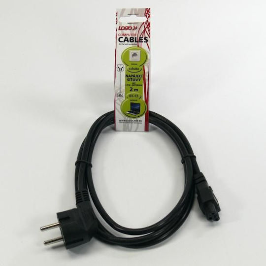 Logo Collection IEC C5 - IEC C5 Cable 2m Μαύρο 6589