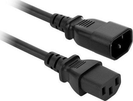 Akyga IEC C13 - IEC C14 Cable 1.8m Μαύρο AK-PC-03C